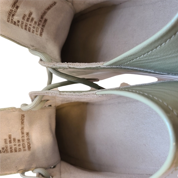 Earth 8 Rosewood Cedarwood Leather Comfort Sneakers Collapsible Heel Seafoam - Picture 6 of 9